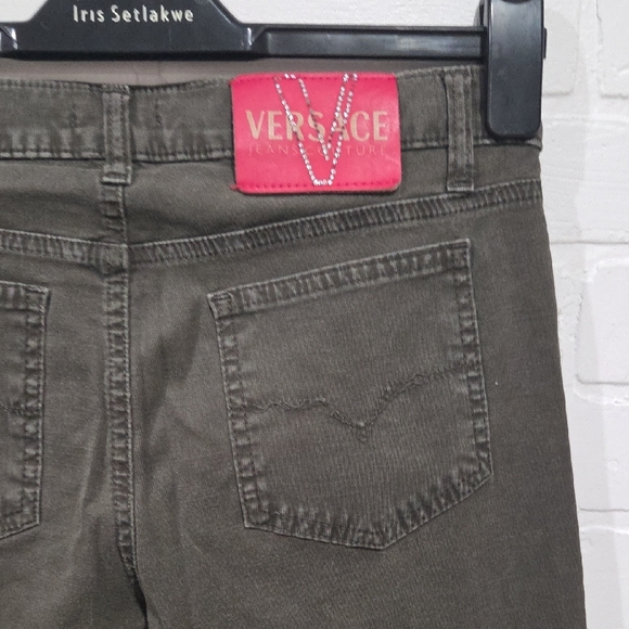 Versace Vintage Brown Straight Leg Jeans - Picture 4 of 8